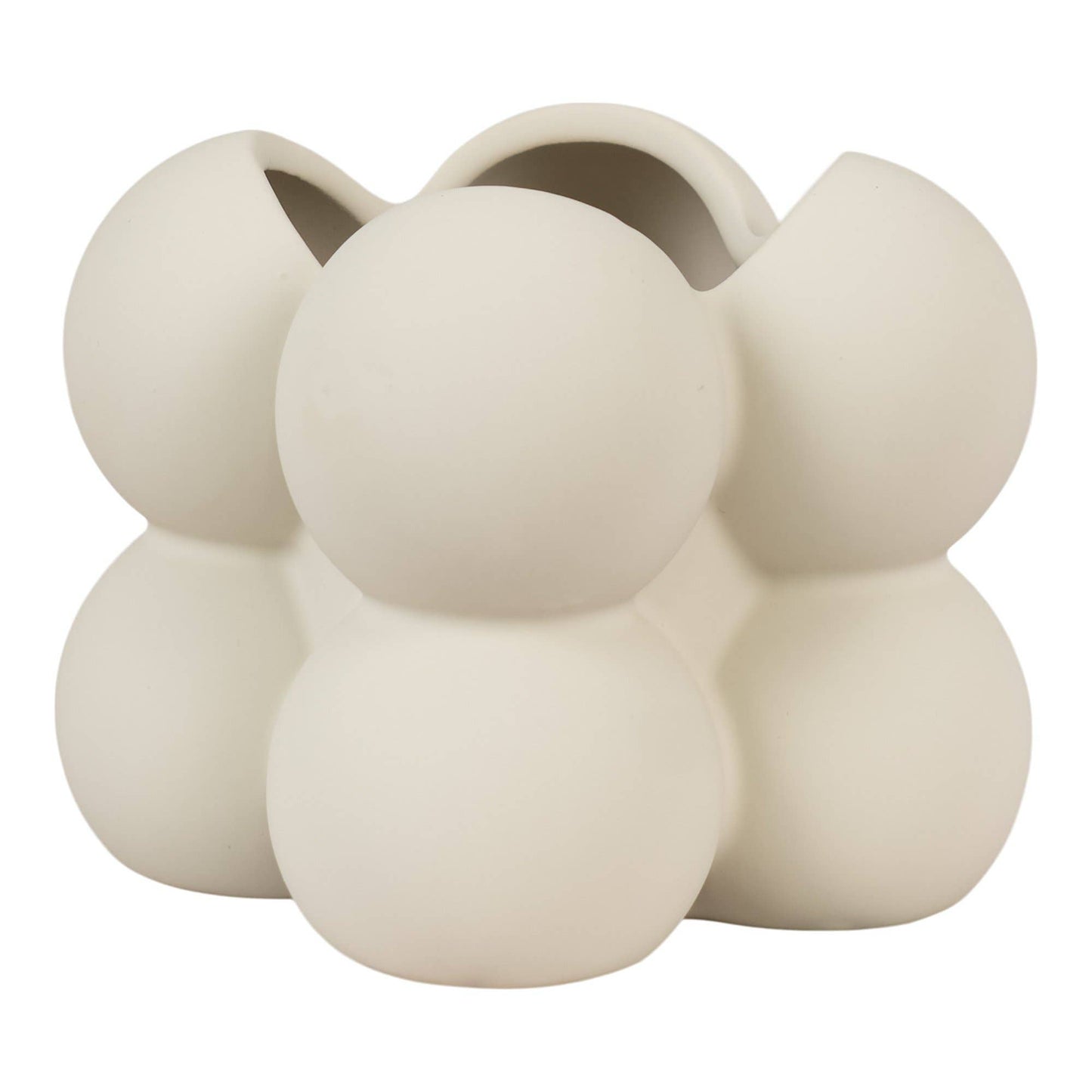 Bloempot keramiek, grijs