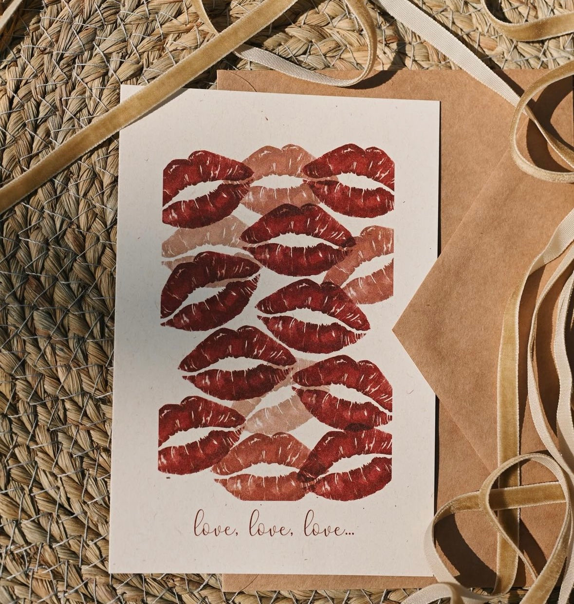 Love and kisses card