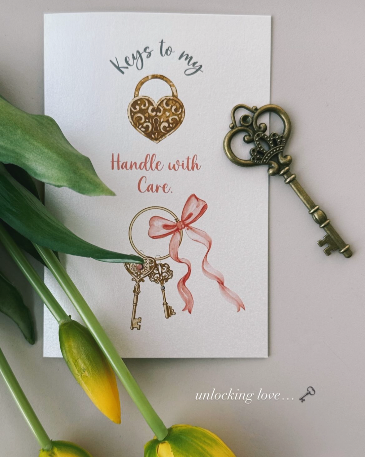 Keys to my heart card