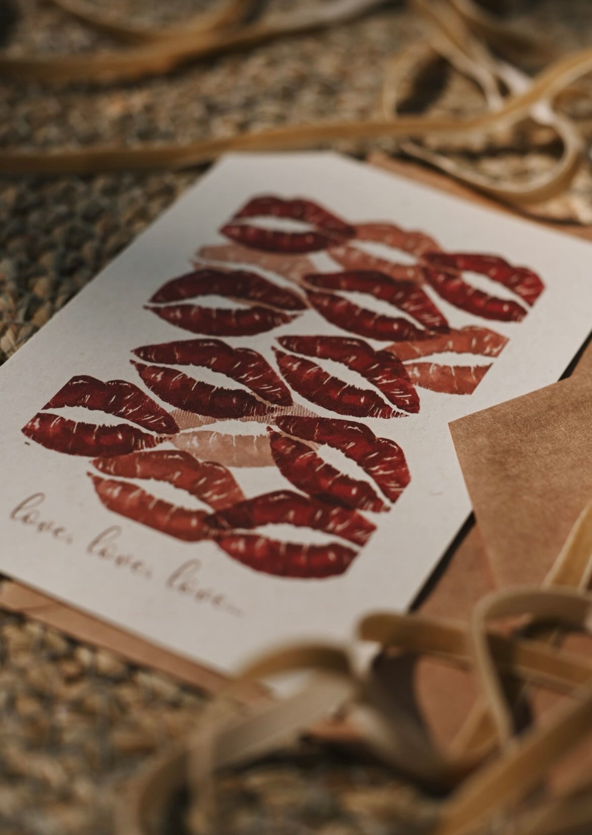 Love and kisses card