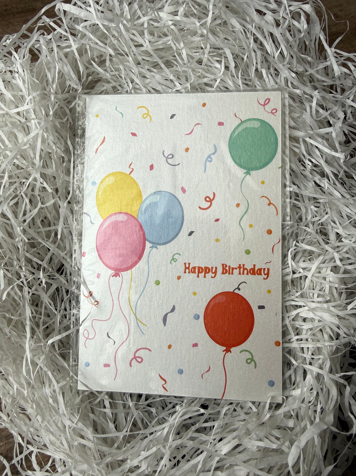 Happy birthday with balloons card